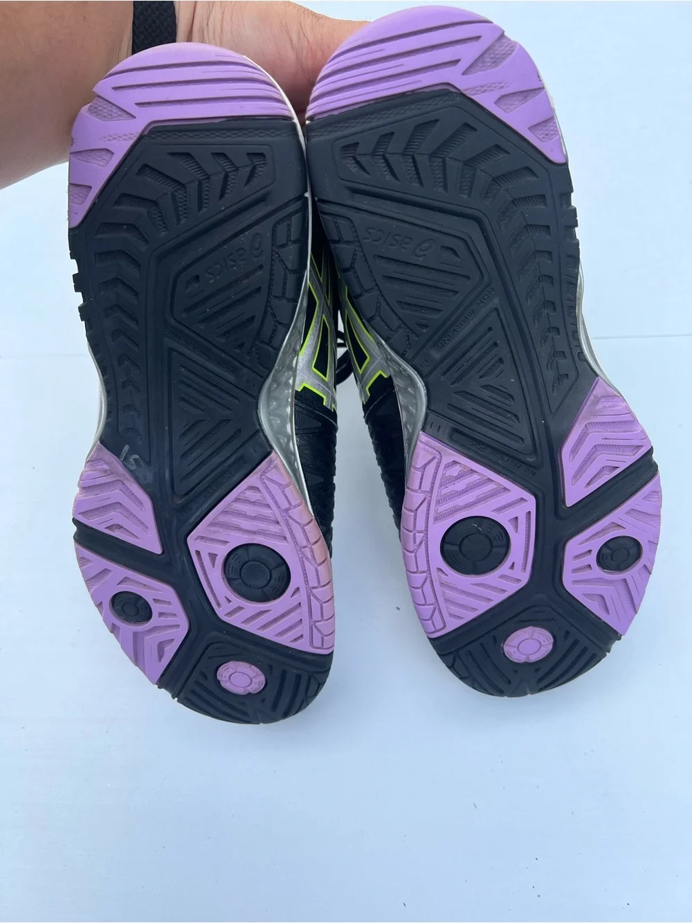 ASICS Gel Revolution Athletic in Purple, Black and Neon Yellow Women’s 9.5